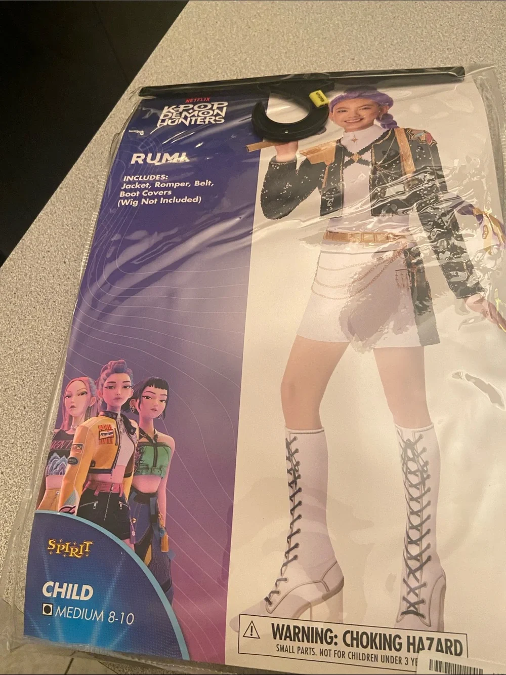 Spirit Rumi Kids Costume - White, Black & Gold Accent
